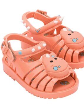 Mini Melissa | Francxs Dino Baby Orange Pink Coral Sandals | size 6